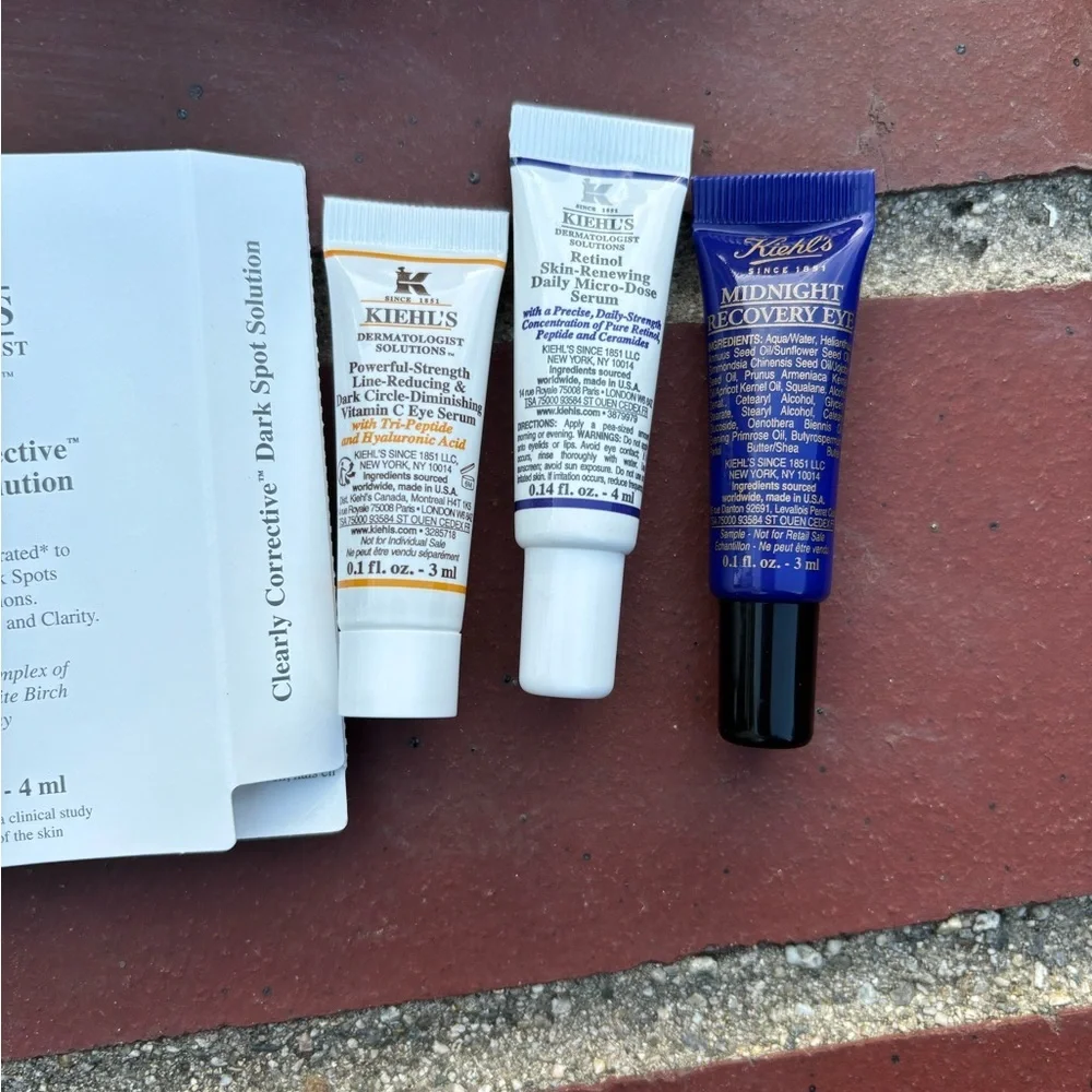 Kiehl's Skincare Set with Purple Pouch